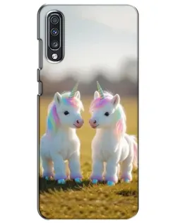 Чехол для Samsung Galaxy A70 2019 (A705F) с картинкой «Пара единорогов»