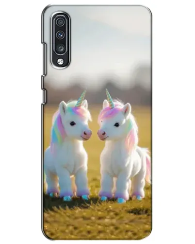 Чехол для Samsung Galaxy A70 2019 (A705F) с картинкой «Пара единорогов»
