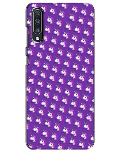 Чехол для Samsung Galaxy A70 2019 (A705F) с картинкой «Единороги на фиолетовом»