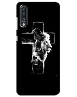Чехол для Samsung Galaxy A70 2019 (A705F) с картинкой «Сияющий крест Jesus»