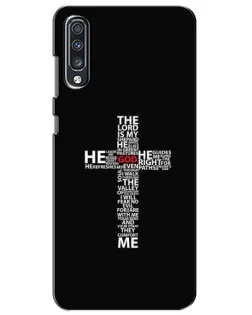Чехол для Samsung Galaxy A70 2019 (A705F) с картинкой «Текстовый крест»