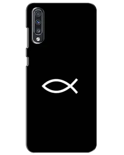 Чехол для Samsung Galaxy A70 2019 (A705F) с картинкой «Символ рыбы Jesus»