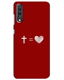 Чехол для Samsung Galaxy A70 2019 (A705F) с картинкой «Уравнение любви»