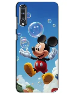 Чехол для Samsung Galaxy A70 2019 (A705F) с картинкой «Mickey и мыльные пузыри»