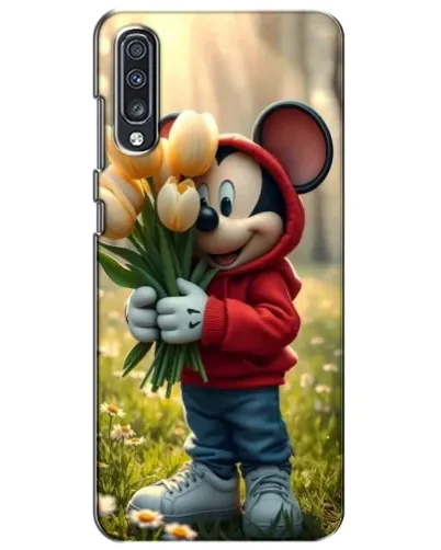 Чехол для Samsung Galaxy A70 2019 (A705F) с картинкой «Микки с тюльпанами»