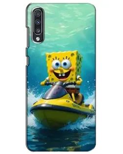 Чехол для Samsung Galaxy A70 2019 (A705F) с картинкой «Спанч Боб на гидроцикле» Чехол для Samsung Galaxy A70 2019 (A705F) с картинкой «Спанч Боб на гидроцикле»