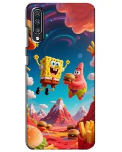 Чехол для Samsung Galaxy A70 2019 (A705F) с картинкой «Космический фастфуд»