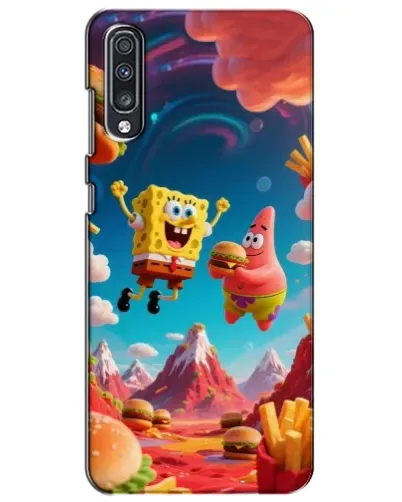 Чехол для Samsung Galaxy A70 2019 (A705F) с картинкой «Космический фастфуд»