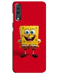 Чехол для Samsung Galaxy A70 2019 (A705F) с картинкой «Спанч Боб на красном»