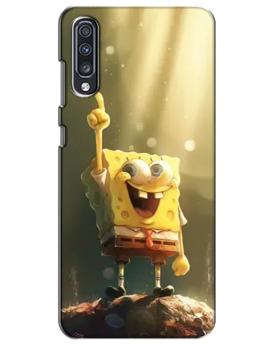 Чехол для Samsung Galaxy A70 2019 (A705F) с картинкой «Сияющий Спанч Боб»