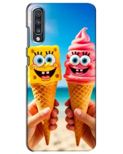 Чехол для Samsung Galaxy A70 2019 (A705F) с картинкой «Спанч Боб мороженое»