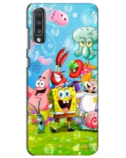 Чехол для Samsung Galaxy A70 2019 (A705F) с картинкой «Губка Боб и друзья» Чехол для Samsung Galaxy A70 2019 (A705F) с картинкой «Губка Боб и друзья»