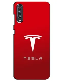 Чехол для Samsung Galaxy A70 2019 (A705F) с картинкой «Tesla Red Classic»