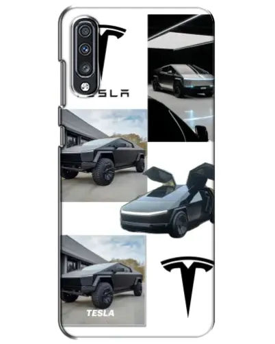 Чехол для Samsung Galaxy A70 2019 (A705F) с картинкой «Коллаж Cybertruck Tesla» Чехол для Samsung Galaxy A70 2019 (A705F) с картинкой «Коллаж Cybertruck Tesla»