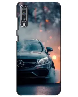 Чехол для Samsung Galaxy A70 2019 (A705F) с картинкой «Mercedes — ночной город»