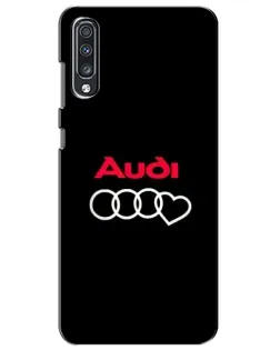 Чехол для Samsung Galaxy A70 2019 (A705F) с картинкой «Логотип Audi Heart»