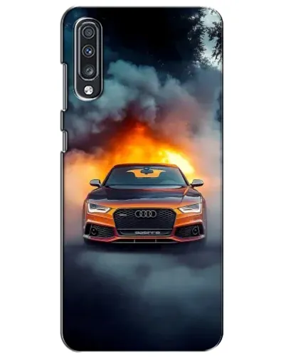 Чехол для Samsung Galaxy A70 2019 (A705F) с картинкой «Audi в огненном дыму» Чехол для Samsung Galaxy A70 2019 (A705F) с картинкой «Audi в огненном дыму»