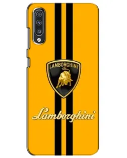 Чехол для Samsung Galaxy A70 2019 (A705F) с картинкой «Lamborghini Stripe желтый»