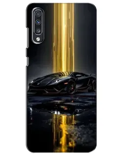 Чехол для Samsung Galaxy A70 2019 (A705F) с картинкой «Ночной Lamborghini драйв»