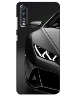 Чехол для Samsung Galaxy A70 2019 (A705F) с картинкой «Lamborghini фары детализация»