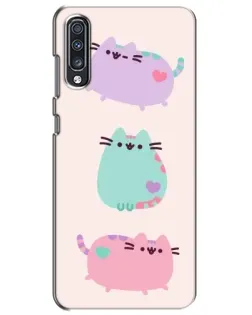 Чехол для Samsung Galaxy A70 2019 (A705F) с картинкой «Pusheen трио» Чехол для Samsung Galaxy A70 2019 (A705F) с картинкой «Pusheen трио»