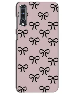 Чехол для Samsung Galaxy A70 2019 (A705F) с картинкой «Черные бантики» Чехол для Samsung Galaxy A70 2019 (A705F) с картинкой «Черные бантики»