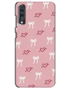 Чехол для Samsung Galaxy A70 2019 (A705F) с картинкой «Сердца и банты» Чехол для Samsung Galaxy A70 2019 (A705F) с картинкой «Сердца и банты»