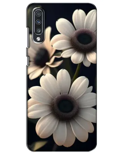 Чехол для Samsung Galaxy A70 2019 (A705F) с картинкой «Белые маргаритки макро»