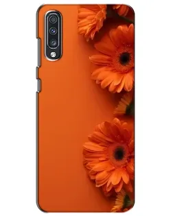 Чехол для Samsung Galaxy A70 2019 (A705F) с картинкой «Оранжевые герберы»