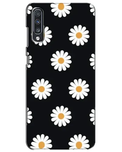 Чехол для Samsung Galaxy A70 2019 (A705F) с картинкой «Ромашки на черном»