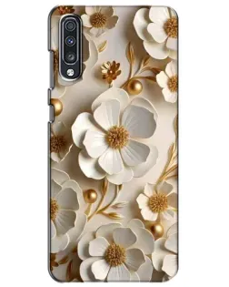 Чехол для Samsung Galaxy A70 2019 (A705F) с картинкой «Белие бумажние  цвети»