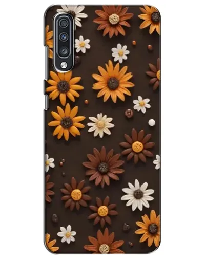 Чехол для Samsung Galaxy A70 2019 (A705F) с картинкой «Узор из маленьких подсолнухов»
