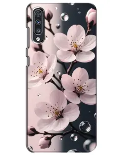 Чехол для Samsung Galaxy A70 2019 (A705F) с картинкой «Нежная сакура и капли»