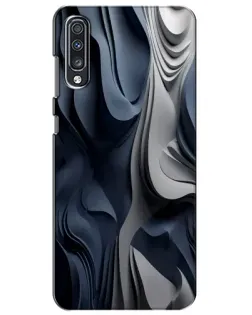 Чехол для Samsung Galaxy A70 2019 (A705F) с картинкой «Объемные синие складки»
