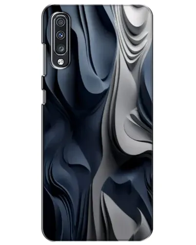 Чехол для Samsung Galaxy A70 2019 (A705F) с картинкой «Объемные синие складки»