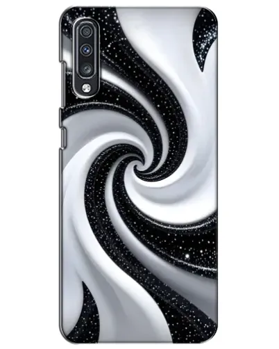 Чехол для Samsung Galaxy A70 2019 (A705F) с картинкой «Черно-белая спираль»