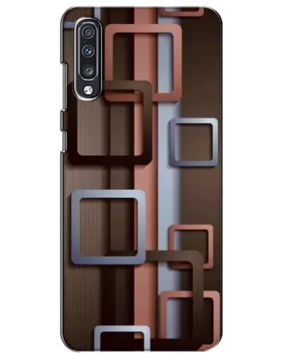 Чехол для Samsung Galaxy A70 2019 (A705F) с картинкой «Коричневые объемные квадраты»