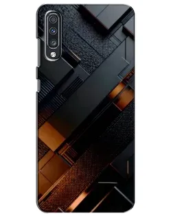 Чехол для Samsung Galaxy A70 2019 (A705F) с картинкой «Черные геометрические блоки»