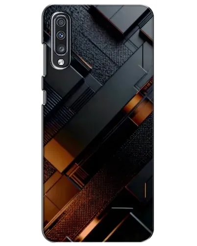 Чехол для Samsung Galaxy A70 2019 (A705F) с картинкой «Черные геометрические блоки»