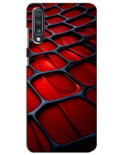 Чехол для Samsung Galaxy A70 2019 (A705F) с картинкой «Красная глянцевая сетка»