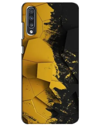 Чехол для Samsung Galaxy A70 2019 (A705F) с картинкой «Золотые осколки геометрии»