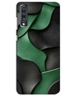 Чехол для Samsung Galaxy A70 2019 (A705F) с картинкой «Зеленые кожаные волны»