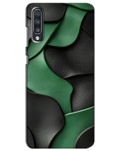 Чехол для Samsung Galaxy A70 2019 (A705F) с картинкой «Зеленые кожаные волны»