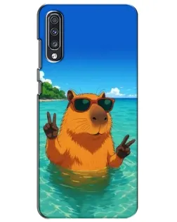 Чехол для Samsung Galaxy A70 2019 (A705F) с картинкой «Морская капибара»