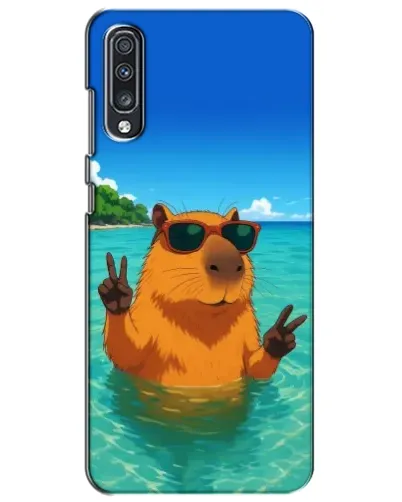 Чехол для Samsung Galaxy A70 2019 (A705F) с картинкой «Морская капибара»