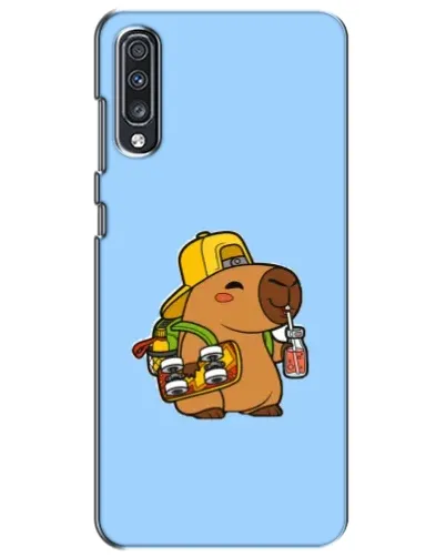 Чехол для Samsung Galaxy A70 2019 (A705F) с картинкой «Капибара на скейте»