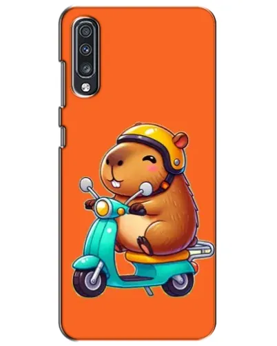 Чехол для Samsung Galaxy A70 2019 (A705F) с картинкой «Капибара на скутере»