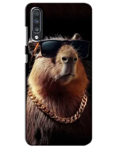 Чехол для Samsung Galaxy A70 2019 (A705F) с картинкой «Капибара золотая цепь»