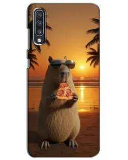 Чехол для Samsung Galaxy A70 2019 (A705F) с картинкой «Капибара с пиццей» Чехол для Samsung Galaxy A70 2019 (A705F) с картинкой «Капибара с пиццей»
