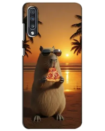 Чехол для Samsung Galaxy A70 2019 (A705F) с картинкой «Капибара с пиццей»